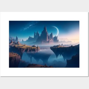 Natural landscape on another planet Posters and Art